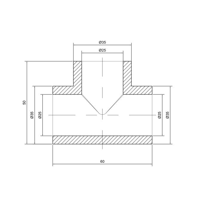 Тройник PPR Alfa Plast 25