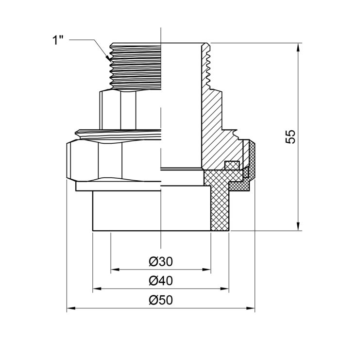 Угон "Американка" PPR Alfa Plast 32х1" УР