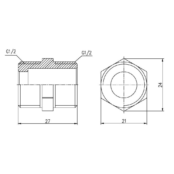 Ниппель SD Forte 1/2" SF35815