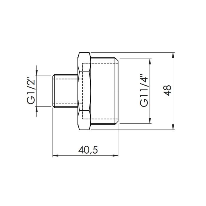 Ниппель редукционный SD Forte 1" 1/4х1/2" SF3593215