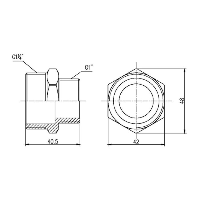 Ниппель редукционный SD Forte 1" 1/4х1" SF3593225