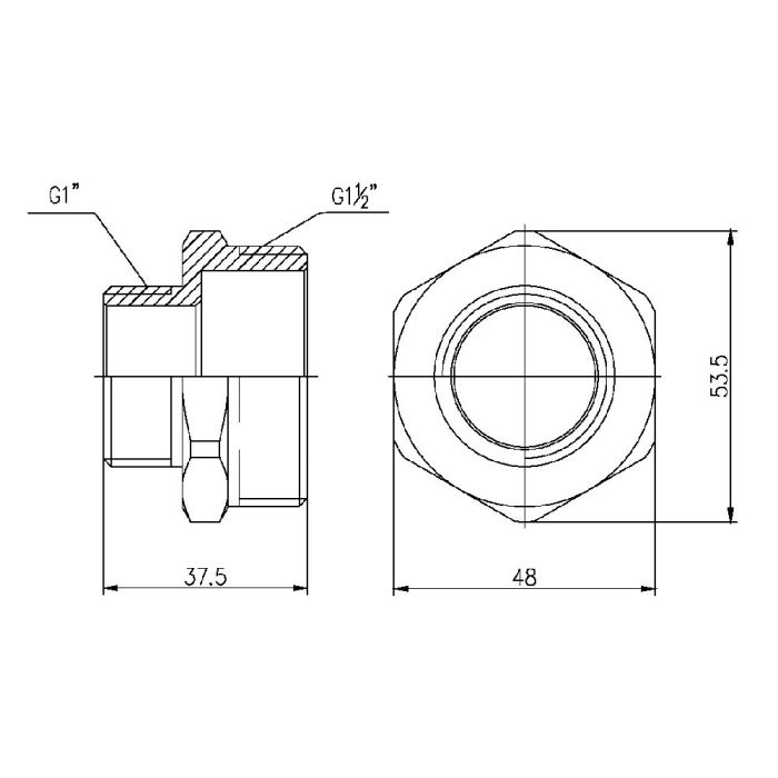 Ниппель редукционный SD Forte 1" 1/2х1" SF3594025