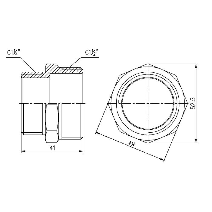 Ниппель редукционный SD Forte 1" 1/2х1" 1/4 SF3594032