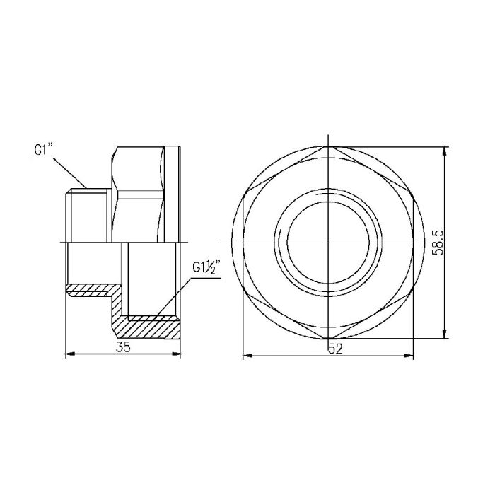 Переход SD Forte 1" 1/2х1" ВЗ SF3604025