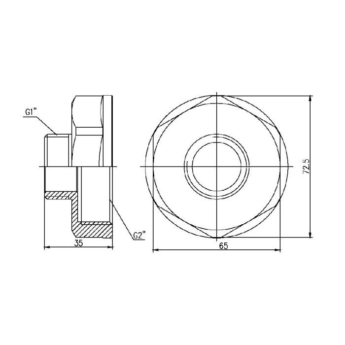 Переход SD Forte 2"х1" ВЗ SF3605025