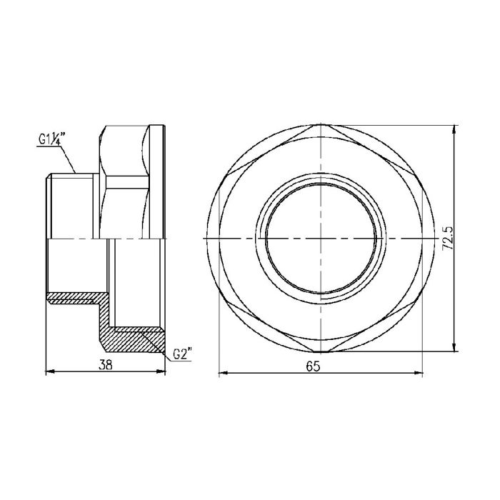 Переход SD Forte 2"х1" 1/4 ВЗ SF3605032