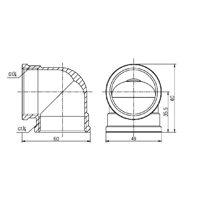 Уголок SD Forte 1" 1/4 ВВ SF36832