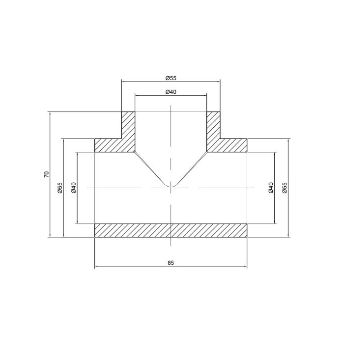 Тройник PPR Alfa Plast 40