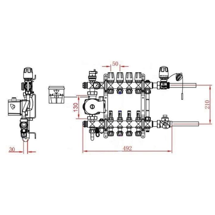 Коллекторная группа SD Forte 1" 5 выходов SFE0015