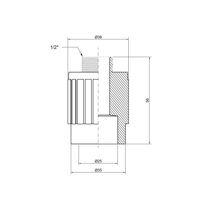 Муфта PPR Thermo Alliance 25х1/2" ЗР