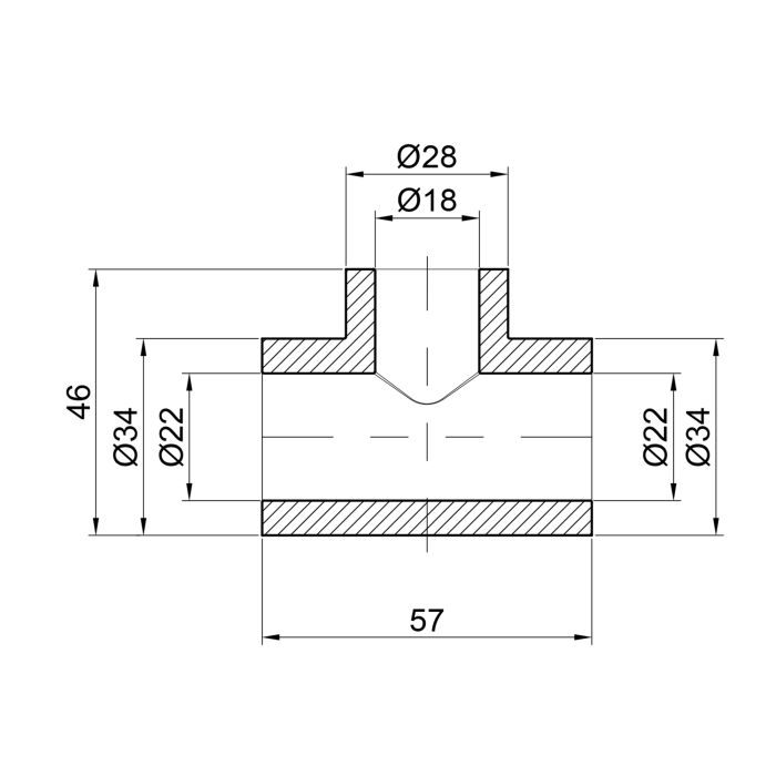 Трійник PPR Thermo Alliance 25х20х25