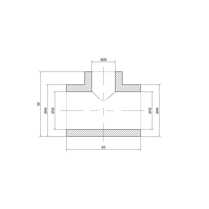 Трійник PPR Thermo Alliance 32х20х32