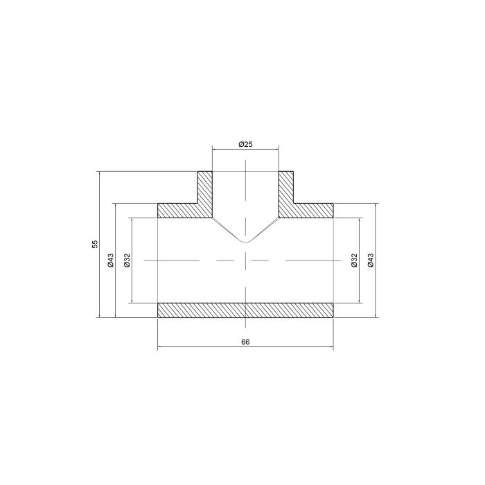 Трійник PPR Thermo Alliance 32х25х32