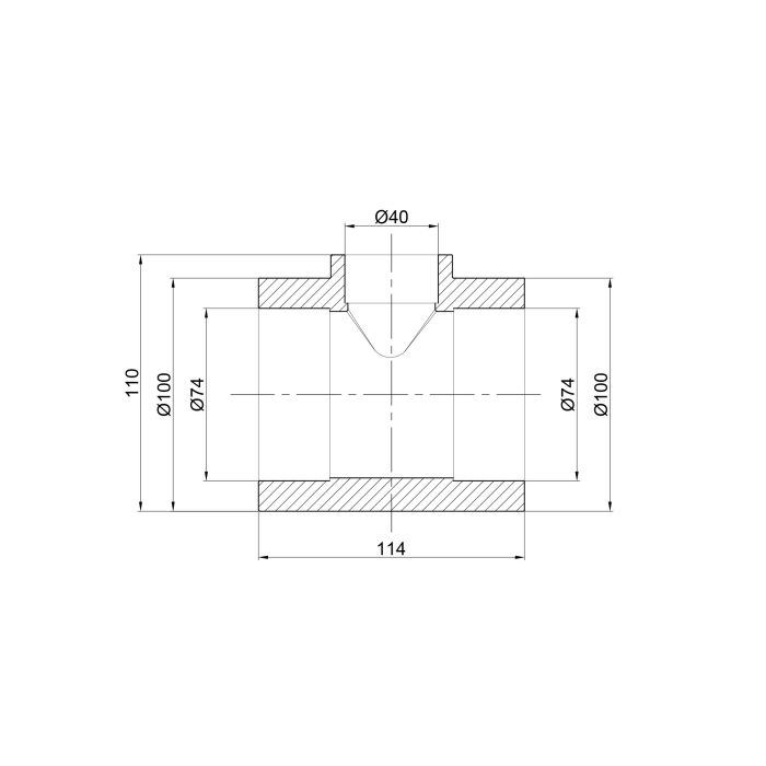 Трійник PPR Thermo Alliance 75х40х75