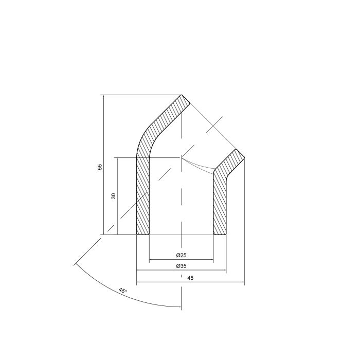 Кутик PPR Thermo Alliance 25, 45°