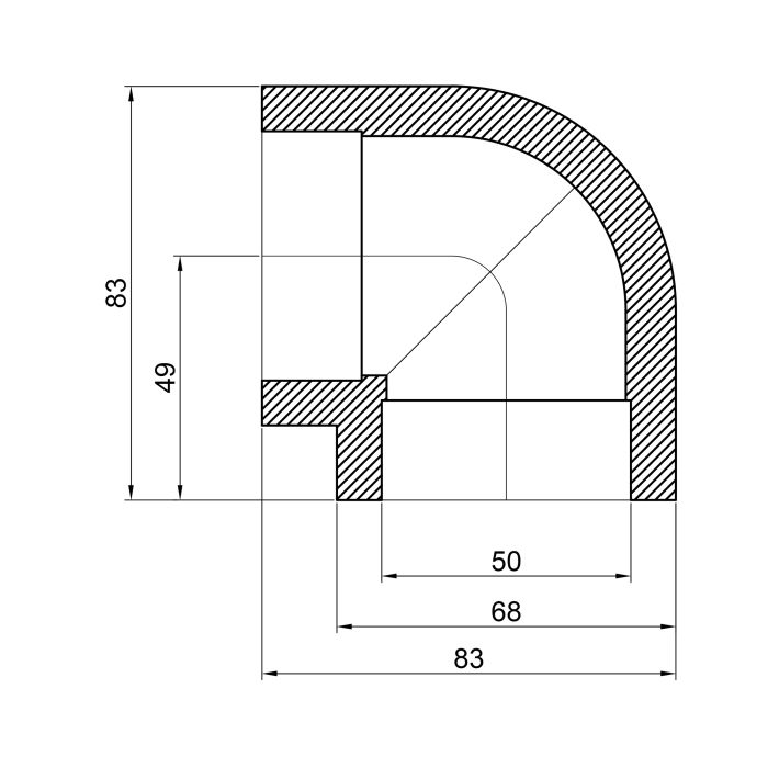 Кутик PPR Thermo Alliance 50, 90°