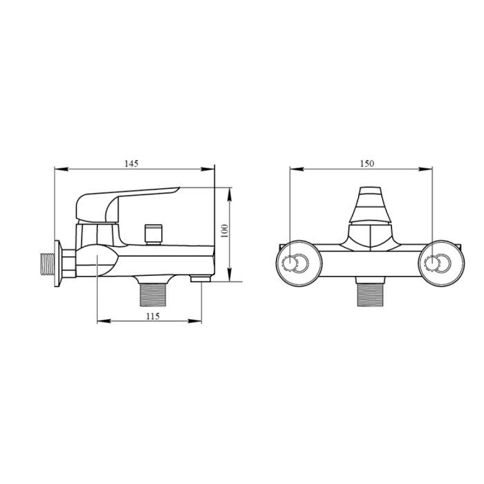 Змішувач для ванни Brinex 35C 006