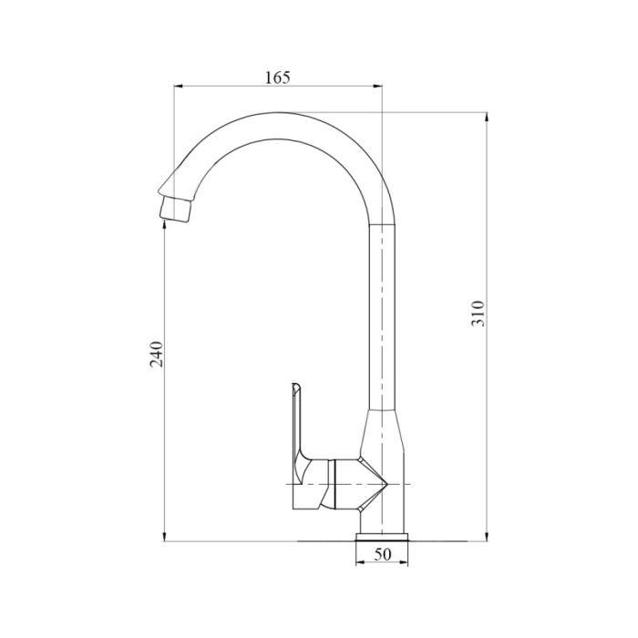 Змішувач для кухні Brinex 35W 007