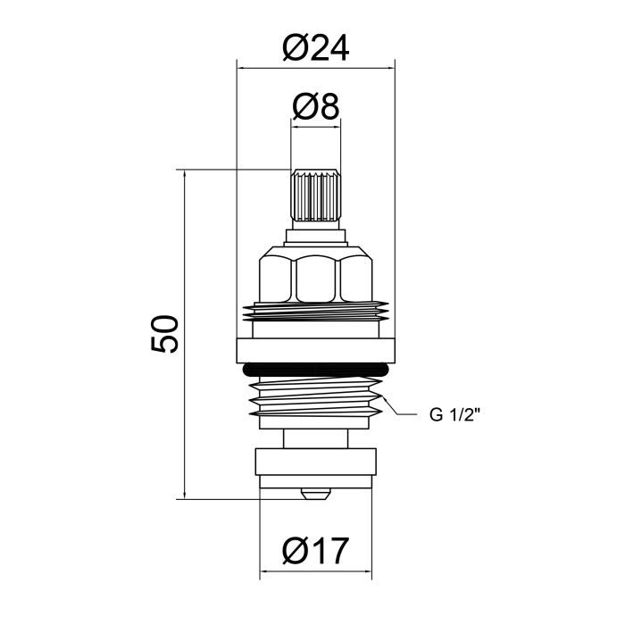 Кран-букса для змішувача Lidz Repair 03100 1/2 резина LDREP0310034813