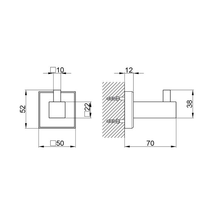 Гачок Qtap Crow QTHCK1101103B Black (Háček)