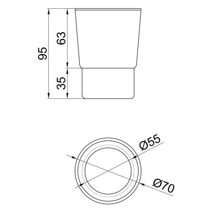 Склянка Lidz Oreo 0211 LDORE0211GCR37454 Frost