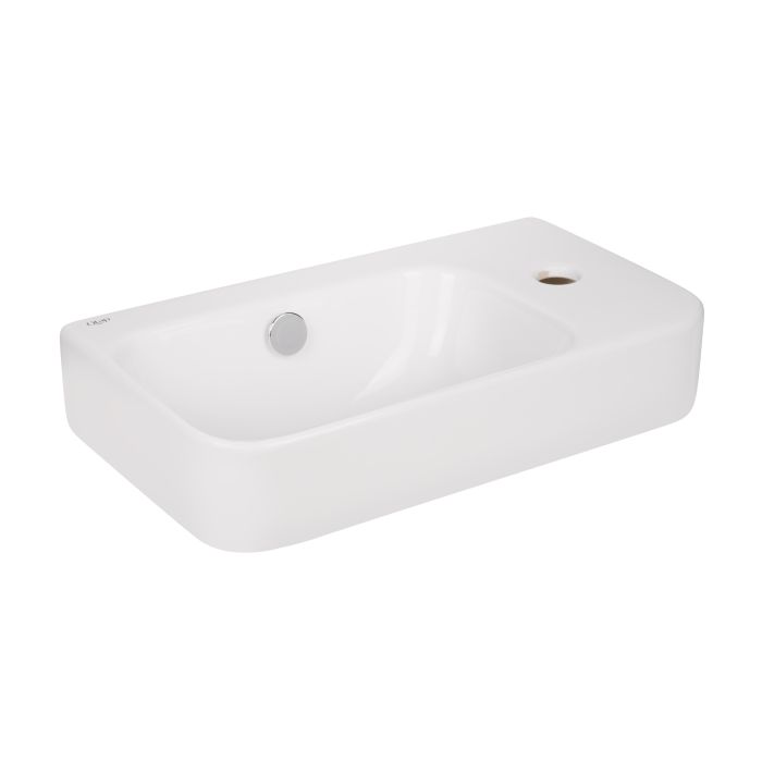 Раковина Qtap Tern 450х260х155 White з донним клапаном QT17115117RW