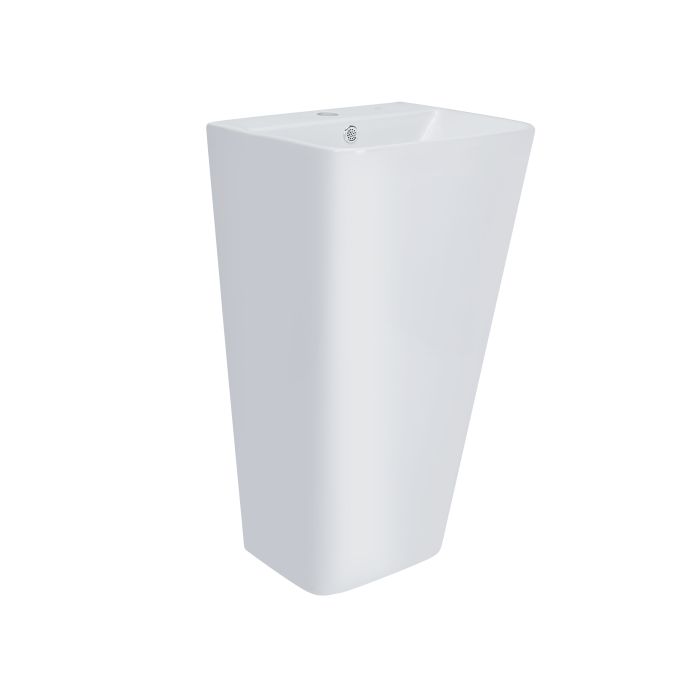 Раковина для підлоги моноблок Qtap Tern 440х380х830mm White з донним клапаном QT1711G302W