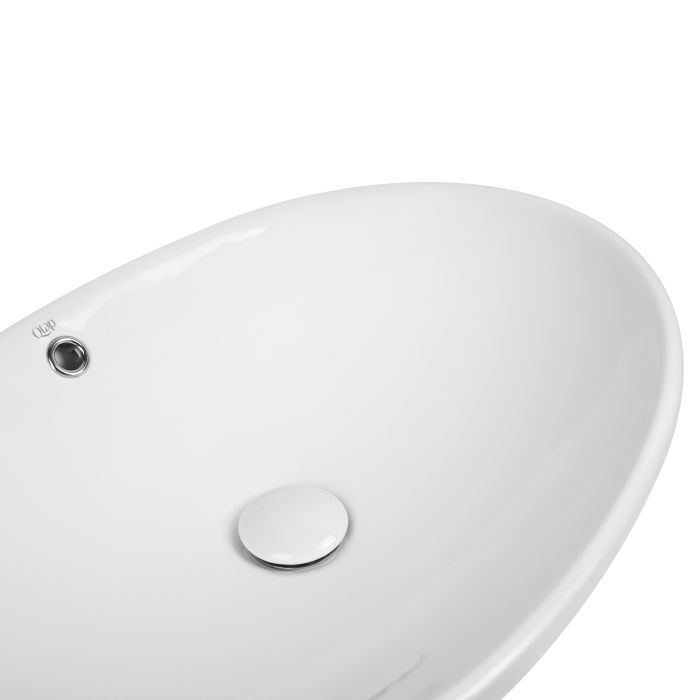 Раковина-чаша Qtap Dove 625х415х150 White з донним клапаном QT06113077W