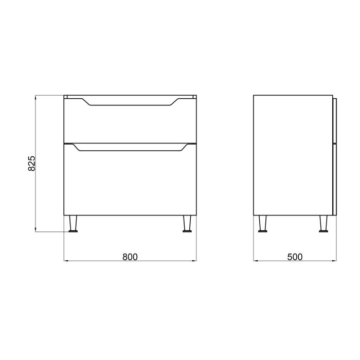 Тумба підлогова Qtap Scorpio 800х825х500 WHITE QT1473TNВ801NW