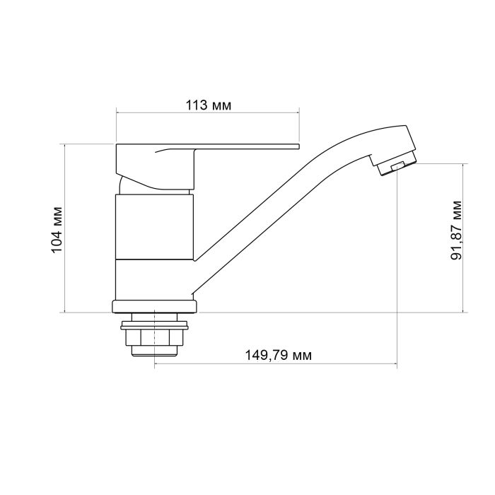 Змішувач для кухні Lidz Tani 003M (k40) LDTAN003MCRM44969 Chrome