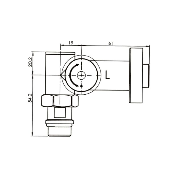 Комплект кранів SD Forte 1/2" НР для рушникосушарки кутовий бiлий SF395W15HEW