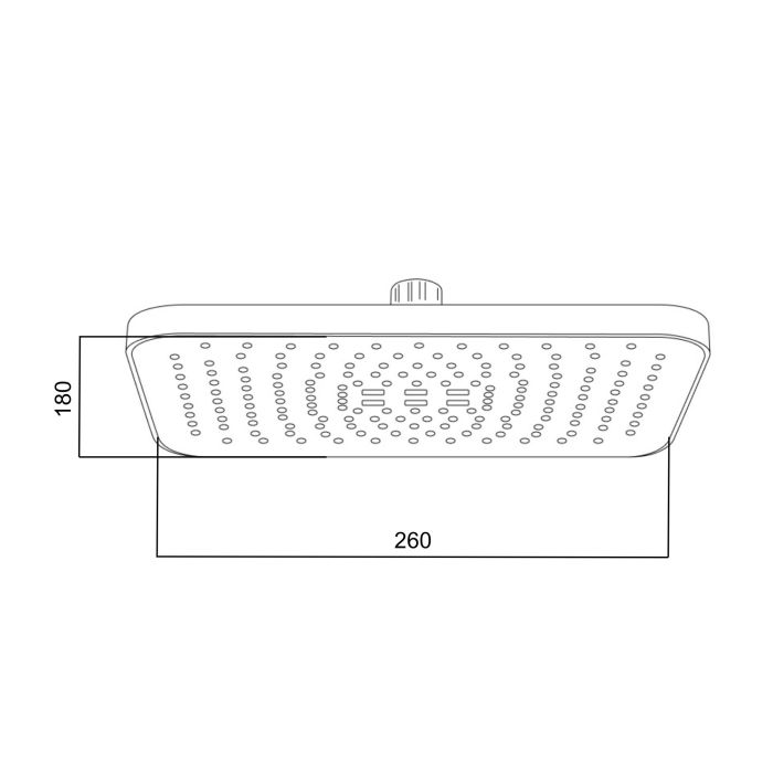 Лійка для верхнього душу Qtap Hlavova 260x180 мм прямокутна QTHLA107CRM45785 Chrome/White