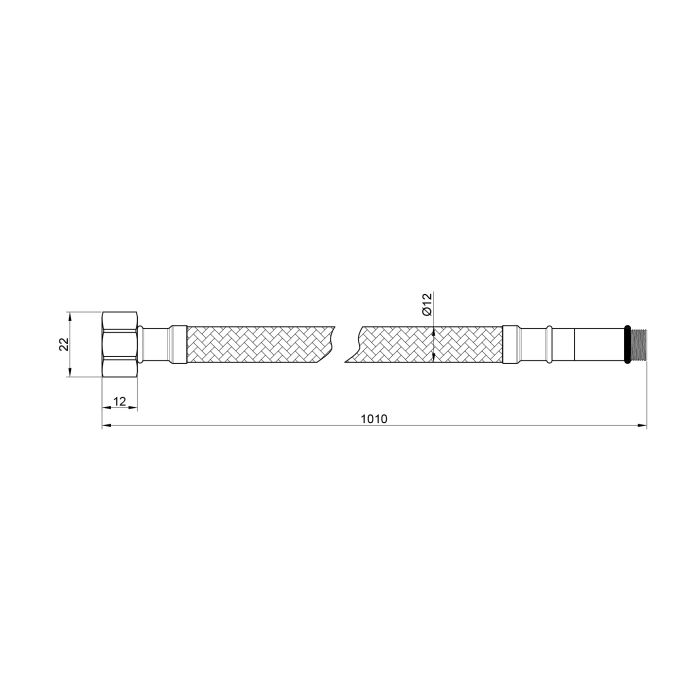 Гибкая подводка для воды SD Plus М10 100 см (пара) SD396W100