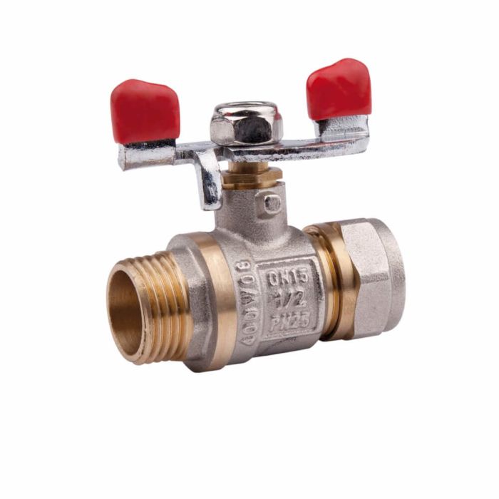 Кран шаровой обжимной Valve 16х1/2" ЗР SV330W1516